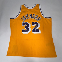 Magic Johnson Signed Lakers Mitchell & Ness Authentic Jersey (Beckett) at PristineAuction.com