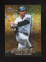 Reggie Jackson 2023 Leaf Trinity Mega Box Steel Carbon Shimmer Gold #S57 #1/1 at PristineAuction.com