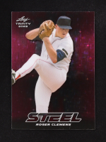 Roger Clemens 2023 Leaf Trinity Mega Box Steel Stars and Dots Pink #S62 #15/25 at PristineAuction.com