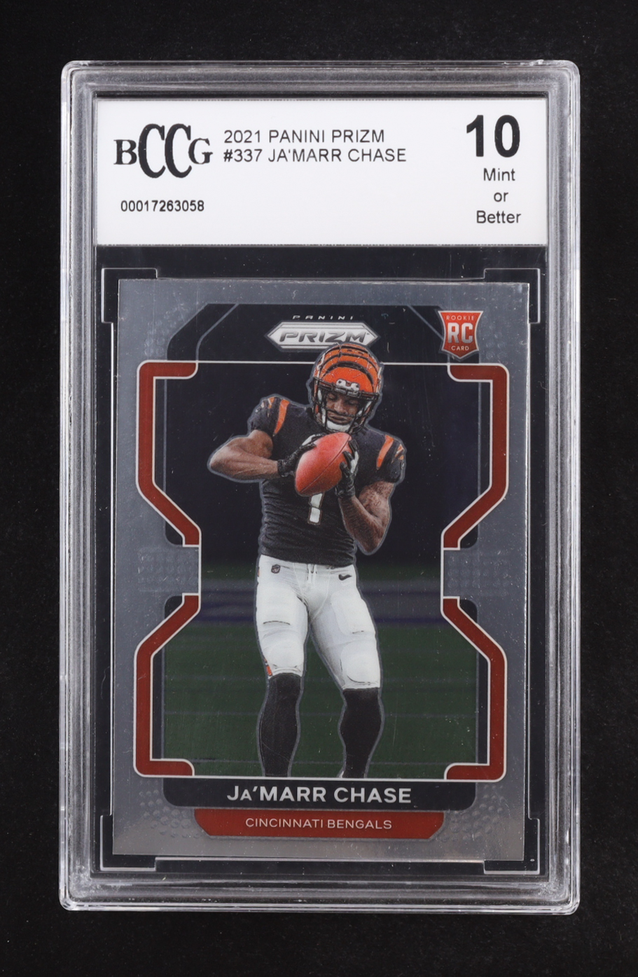 Ja'marr Chase 2021 Panini Prizm #337 RC (BCCG 10) at PristineAuction.com Ja'marr Chase 2021 Panini Prizm #337 RC (BCCG 10) at PristineAuction.com