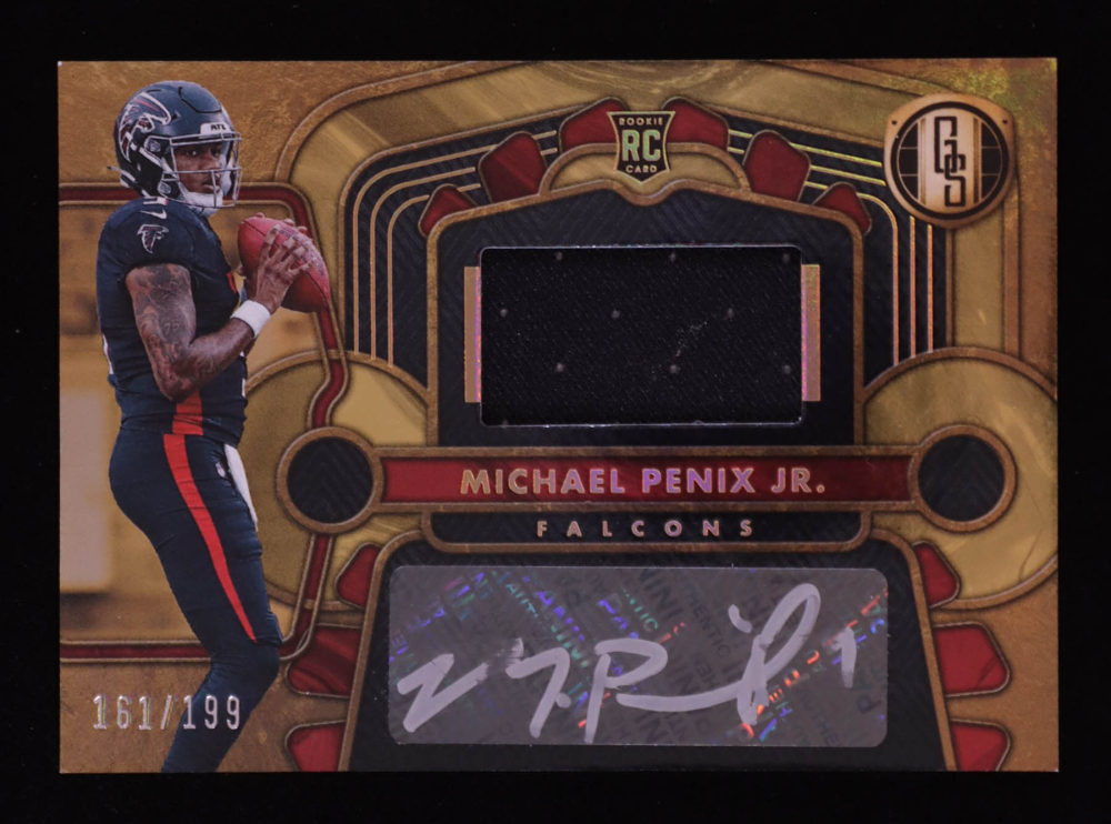 Michael Penix Jr. 2024 Panini Gold Standard #202 Jersey Autograph RC #161/199