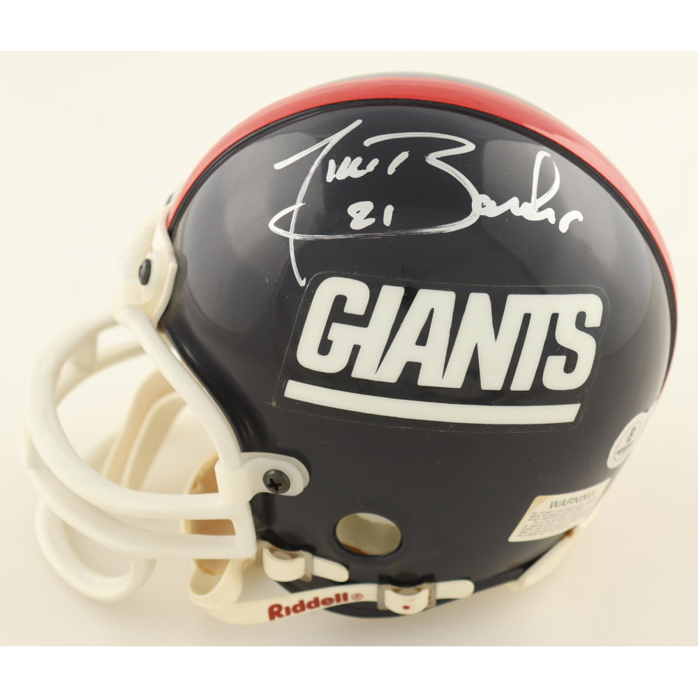 Tiki Barber Signed Giants Mini Helmet (Beckett) at PristineAuction.com