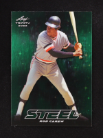 Rod Carew 2023 Leaf Trinity Mega Box Steel Stars and Dots Green #S61 #1/5 at PristineAuction.com