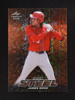 James Wood 2023 Leaf Trinity Mega Box Steel Iron Donut Circles Orange #S38 #4/6 RC at PristineAuction.com
