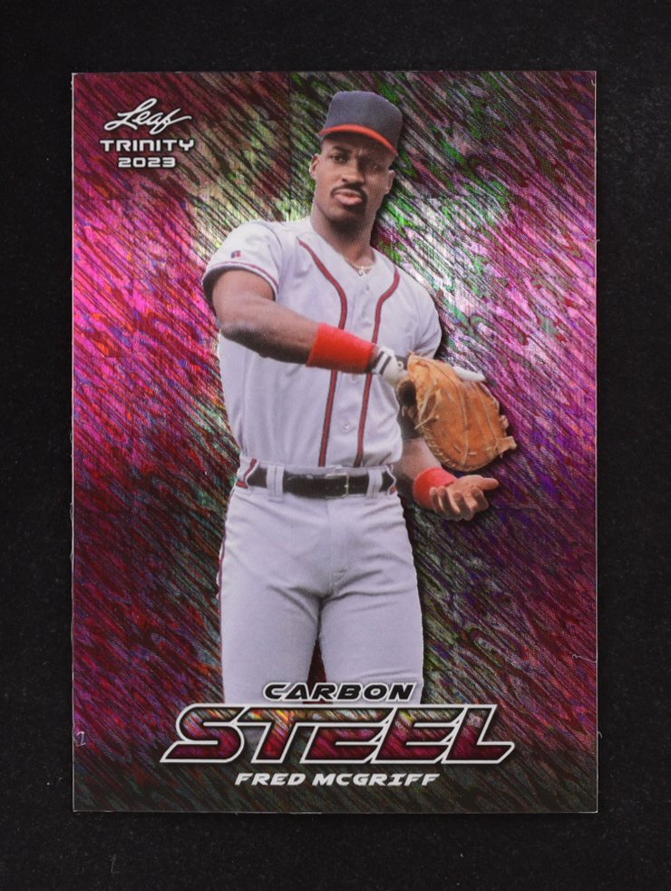 Fred McGriff 2023 Leaf Trinity Mega Box Steel Carbon Shimmer Pink #S27 #2/7 at PristineAuction.com Fred McGriff 2023 Leaf Trinity Mega Box Steel Carbon Shimmer Pink #S27 #2/7 at PristineAuction.com