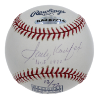 Sandy Koufax Signed LE OML Hall of Fame Logo Baseball Inscribed "HOF 1972" (UDA, PSA & MLB) at PristineAuction.com