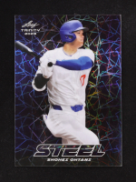 Shohei Ohtani 2023 Leaf Trinity Mega Box Steel Lazer Blue #S70 #55/99 at PristineAuction.com