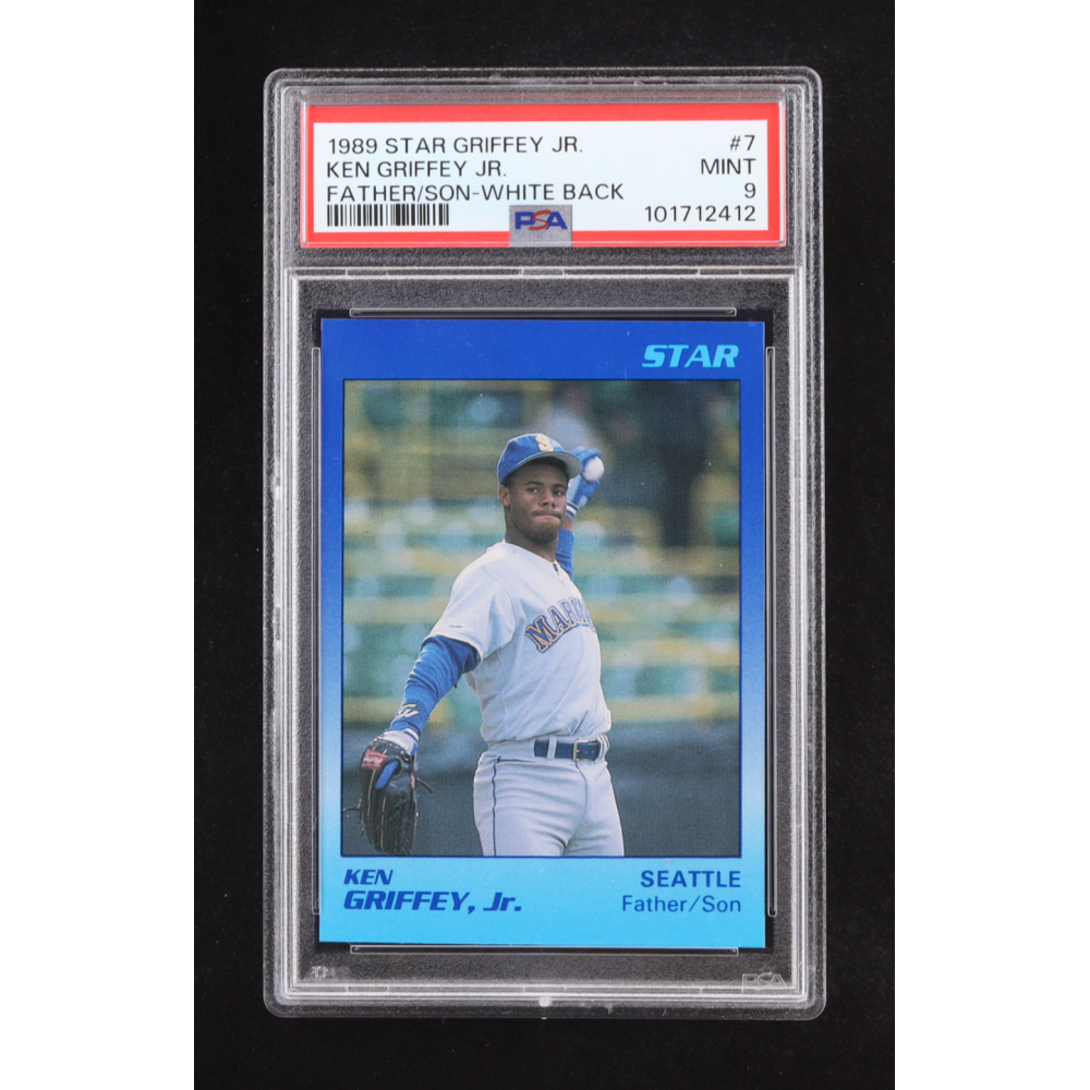 Ken Griffey Jr. 1989 Star Father/Son White Black RC #7/11 (PSA 9) at PristineAuction.com