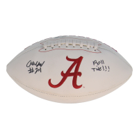 Aeryn "Bubba" Hampton Signed Alabama Crimson Tide Logo Football Inscribed "Roll Tide!" (Beckett) at PristineAuction.com