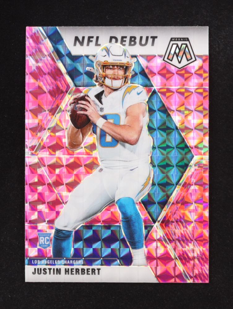 Justin Herbert 2020 Panini Mosaic Mosaic Camo Pink #263 DEB RC