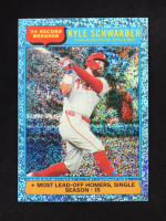 Kyle Schwarber 2025 Topps Heritage Chrome Light Blue Sparkle Refractors #2 RB at PristineAuction.com