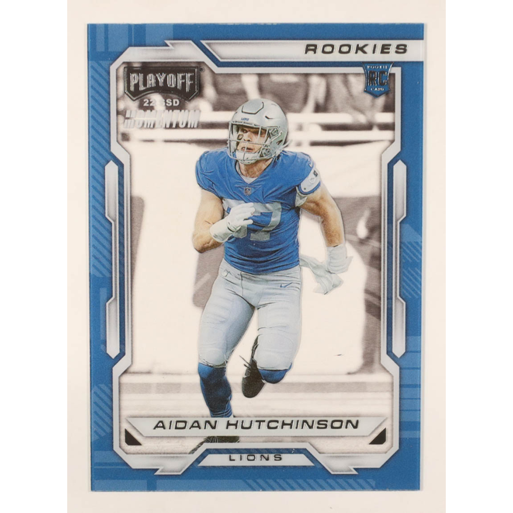Aidan Hutchinson 2022 Panini Chronicles Playoff Momentum Rookies #11 RC at PristineAuction.com