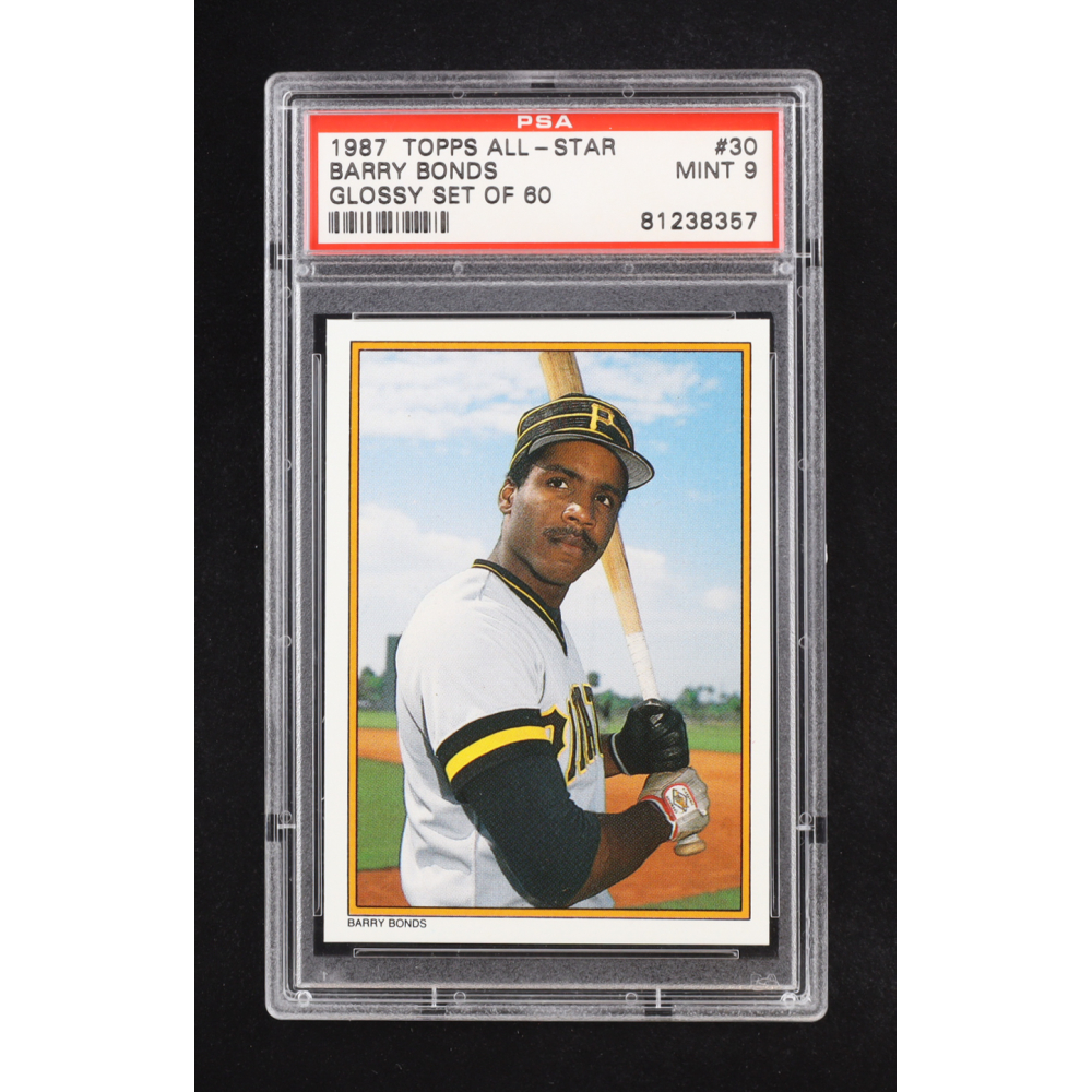 Barry Bonds 1987 Topps All Star Glossy Set of 60 #30 RC (PSA 9) at PristineAuction.com