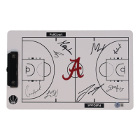 Alabama Crimson Tide Basketball Coaching Clipboard Team-Signed by (8) with Mark Sears, Chris Youngblood, Grant Nelson (Beckett) at PristineAuction.com