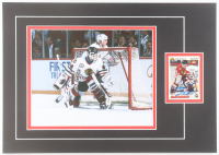 Dominik Hasek Signed Blackhawks 12x17 Custom Matted 1991-92 Upper Deck #335 RC Trading Card Display (JSA) at PristineAuction.com