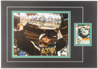 Mike Modano Signed Stars 12x17 Custom Matted Photo Display with 1992-93 Pro Set #76 Trading Card (JSA) at PristineAuction.com