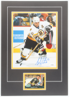 Adam Oates Signed Bruins 12x17 Custom Matted Photo Display with 1992-93 Parkhurst #4 Trading Card (JSA) at PristineAuction.com