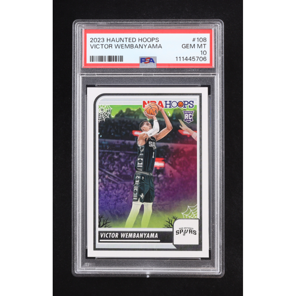 Victor Wembanyama 2023 Haunted Hoops #108 RC (PSA 10) at PristineAuction.com