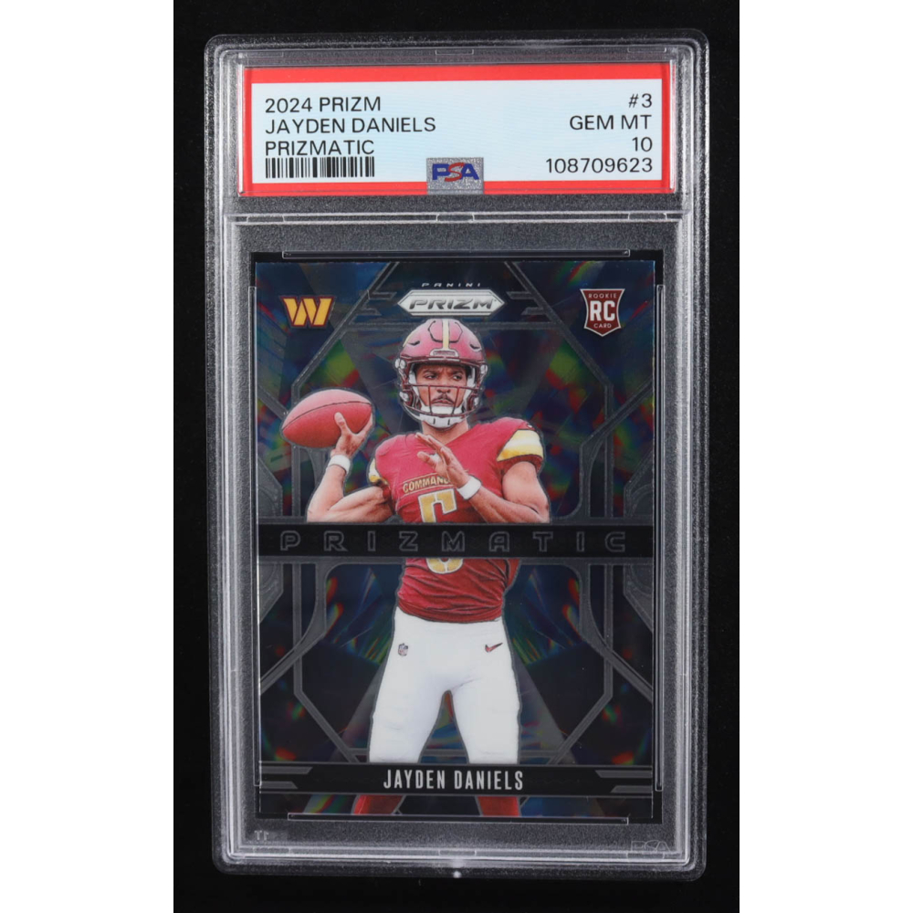 Jayden Daniels 2024 Panini Prizm Prizmatic #3 (PSA 10) at PristineAuction.com