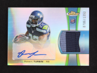 Robert Turbin 2012 Finest Rookie Patch Autographs Refractors #RAPRTU #706/1353 RC at PristineAuction.com