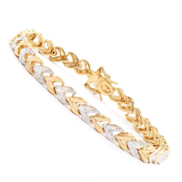 0.35 CTW Natural Diamonds 18K Gold Plated Designer Bracelet | Estimated Value $2,149 (AMG) at PristineAuction.com