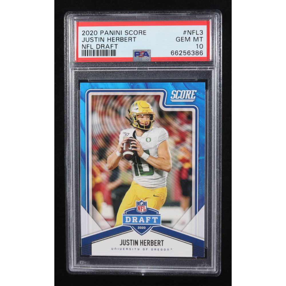 Justin Herbert 2020 Score NFL Draft #3 RC (PSA 10) at PristineAuction.com