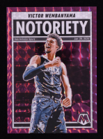 Victor Wembanyama 2024-25 Panini Mosaic Notoriety Mosaic Purple #3 #81/99 at PristineAuction.com