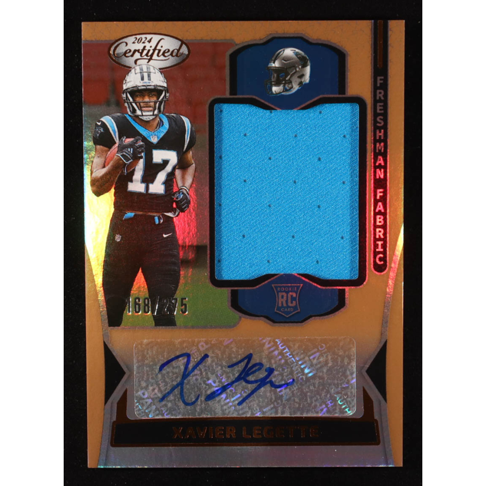 Xavier Legette 2024 Certified Freshman Fabric Mirror Signatures Bronze #7 #168/275 RC at PristineAuction.com