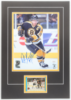 Ray Bourque Signed Bruins 12x17 Custom Matted Photo Display with Canucks 1989-90 O-Pee-Chee #316 Trading Card (JSA) at PristineAuction.com