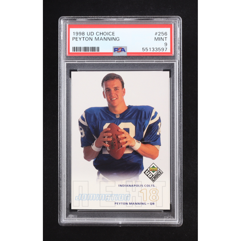 Peyton Manning 1998 Upper Deck Choice #256 RC (PSA 9) at PristineAuction.com