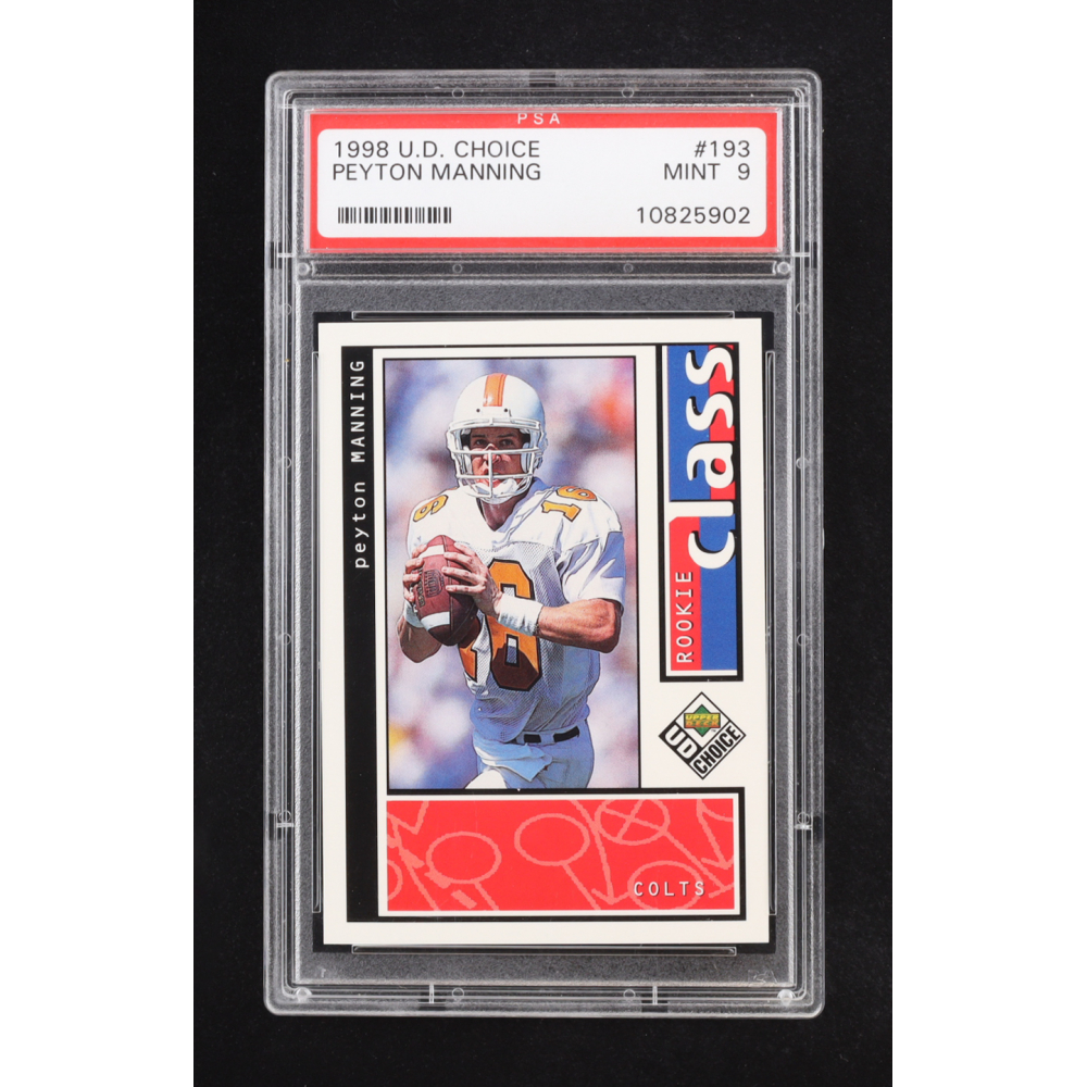 Peyton Manning 1998 Upper Deck Choice Rookie Class #193 RC (PSA 9) at PristineAuction.com