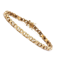 0.25 CTW Natural Diamonds 18K Gold Plated Designer Bracelet | Estimated Value $2,149 (AMG) at PristineAuction.com