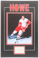 Gordie Howe Signed Red Wings 12x18 Custom Matted Cut Display (JSA) at PristineAuction.com