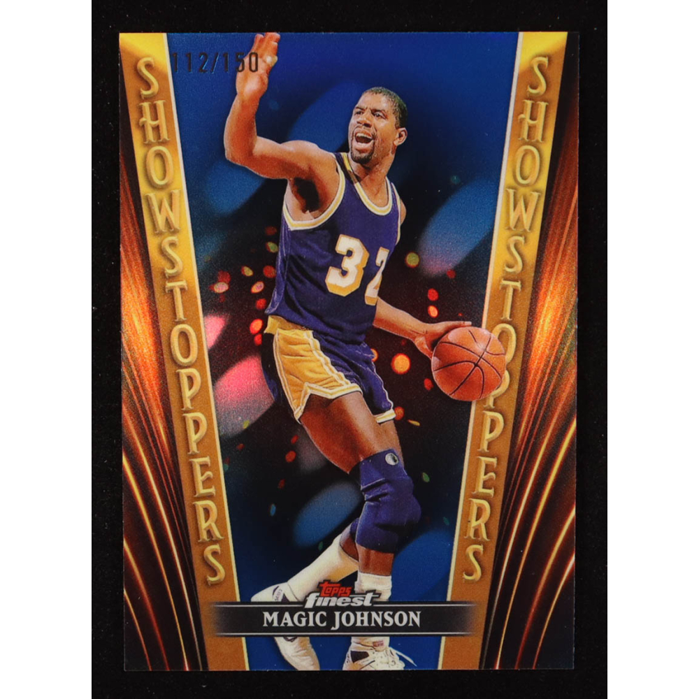 Magic Johnson 2023-24 Finest Showstoppers Blue Refractors #SS20 #112/150 at PristineAuction.com