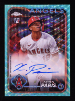 Kyren Paris 2024 Topps Chrome Rookie Autographs Aqua Wave Refractors #RAKP RC #106/199 at PristineAuction.com