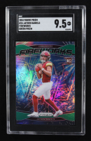 Jayden Daniels 2024 Panini Prizm Fireworks Green Prizm #24 RC (SGC 9.5) at PristineAuction.com