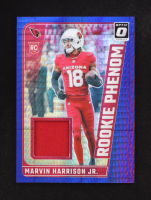 Marvin Harrison Jr. 2024 Donruss Optic Rookie Phenoms Blue Hyper #30 RC at PristineAuction.com