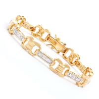 0.18 CTW Natural Diamonds 18K Gold Plated Designer Bracelet | Estimated Value $2,049 (AMG) at PristineAuction.com