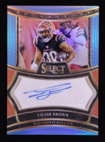 Chase Brown 2024 Select Signatures Prizm Light Blue #49 #34/49 at PristineAuction.com