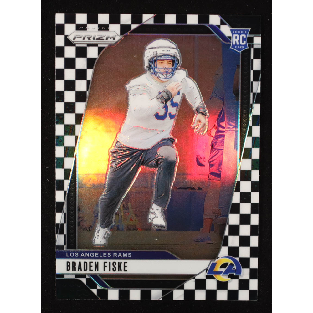 Braden Fiske 2024 Panini Prizm Prizms Black and White Checker #310 RC at PristineAuction.com