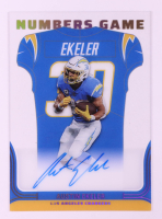Austin Ekeler 2023 Panini Phoenix Numbers Game Autographs #4 at PristineAuction.com
