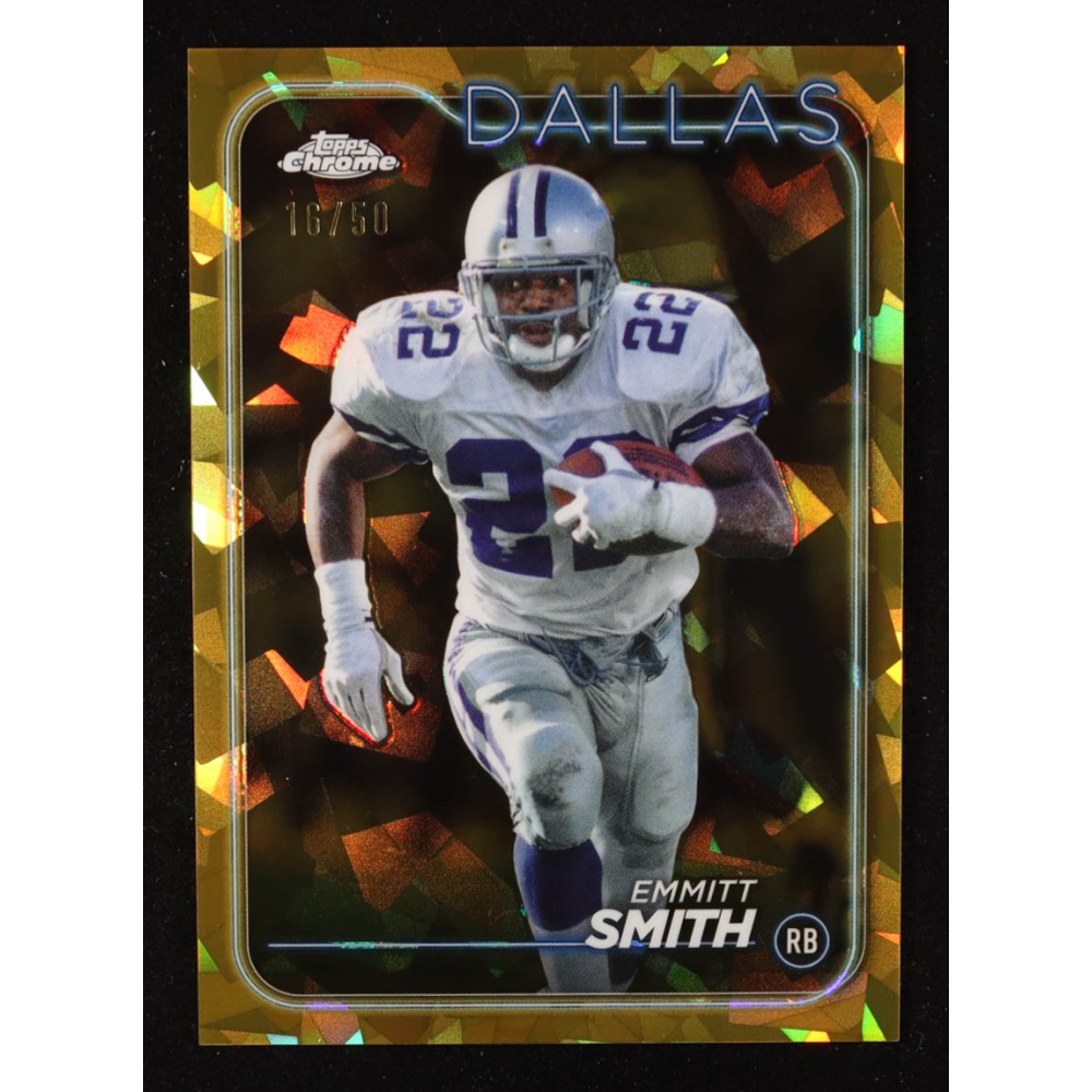 Emmitt Smith 2024 Topps Chrome Sapphire Gold #38 #16/50 at PristineAuction.com