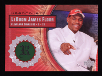 LeBron James 2003-04 Upper Deck Hardcourt LeBron James Floor #LB4 RC / White Suit Red Hat at PristineAuction.com