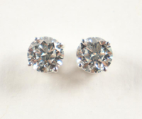 New 2.06 CTW Lab Grown Pair of Diamond Earrings D, WVS2 | Estimated Retail Value: $3,500 (UGL & IGI) at PristineAuction.com