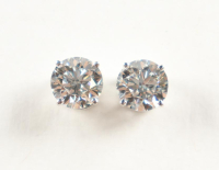New 3.00 CTW Lab Grown Pair of Diamond Earrings D, VVS2 | Estimated Retail Value: $4,700 (UGL & IGI) at PristineAuction.com
