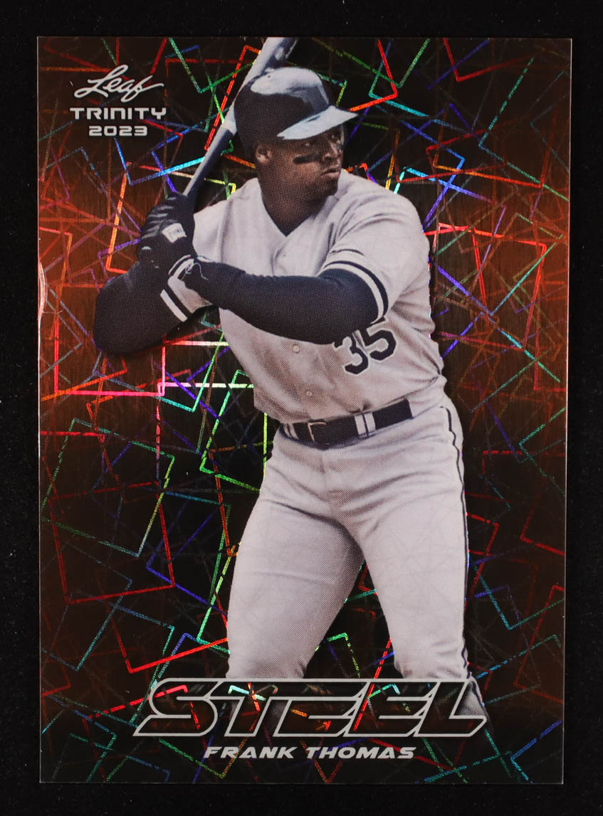 Frank Thomas 2023 Leaf Trinity Mega Box Steel Lazer Orange #S26 #12/15 at PristineAuction.com Frank Thomas 2023 Leaf Trinity Mega Box Steel Lazer Orange #S26 #12/15 at PristineAuction.com