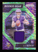 JJ McCarthy 2024 Panini Prizm Rookie Gear Neon Green Pulsar #8 RC at PristineAuction.com
