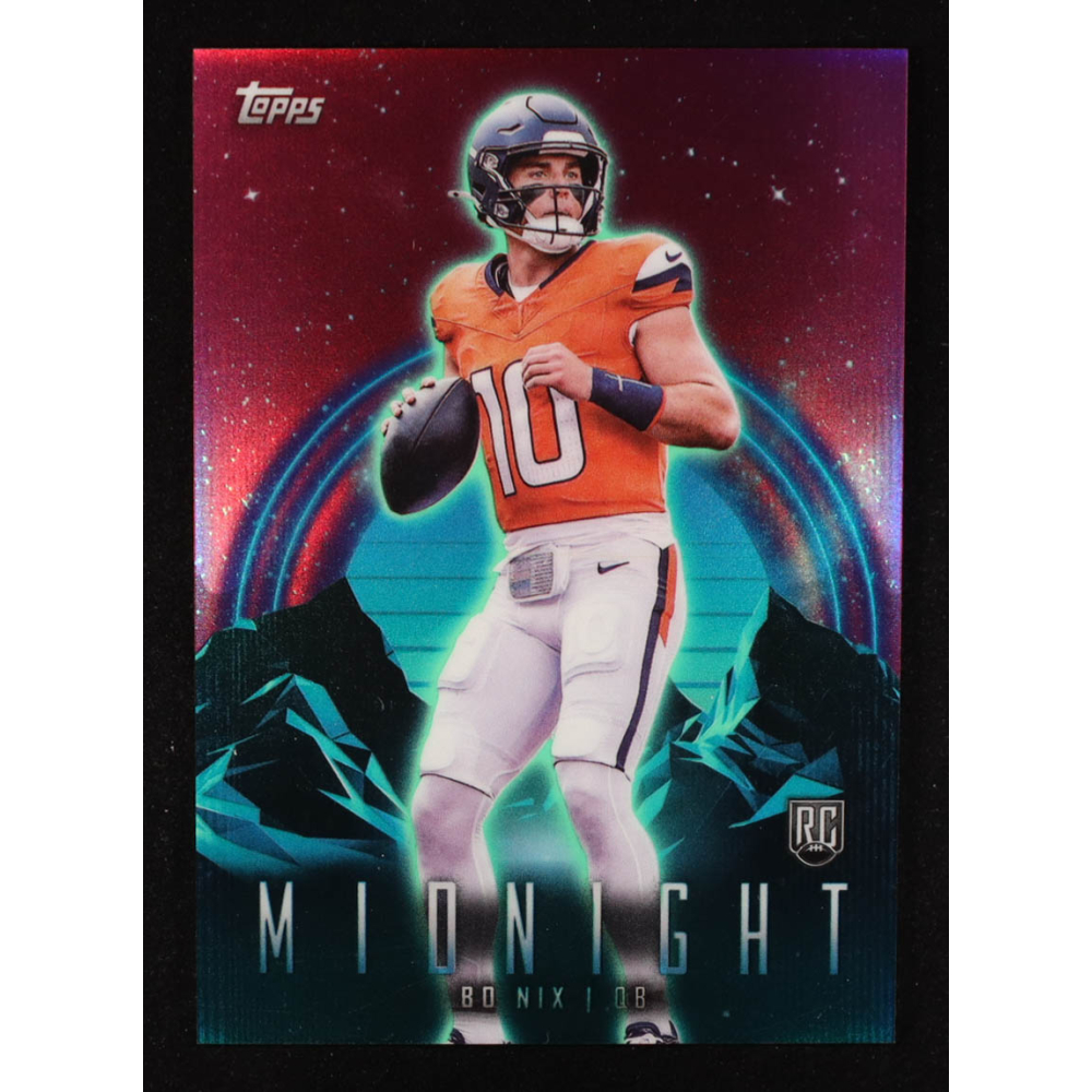 Bo Nix 2024 Topps Midnight #27 RC at PristineAuction.com