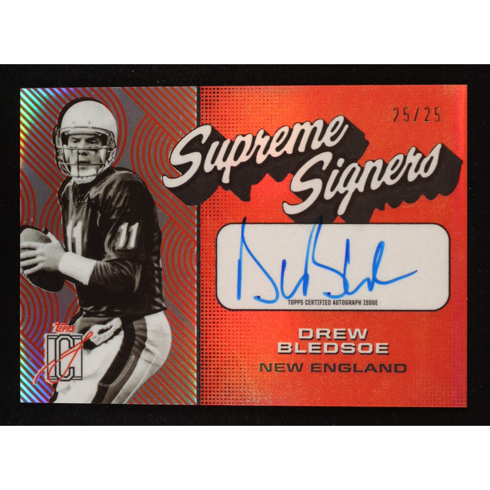 Drew Bledsoe 2024 Topps Signature Class Supreme Signers Red Refractors #SS-DB #22/25 at PristineAuction.com