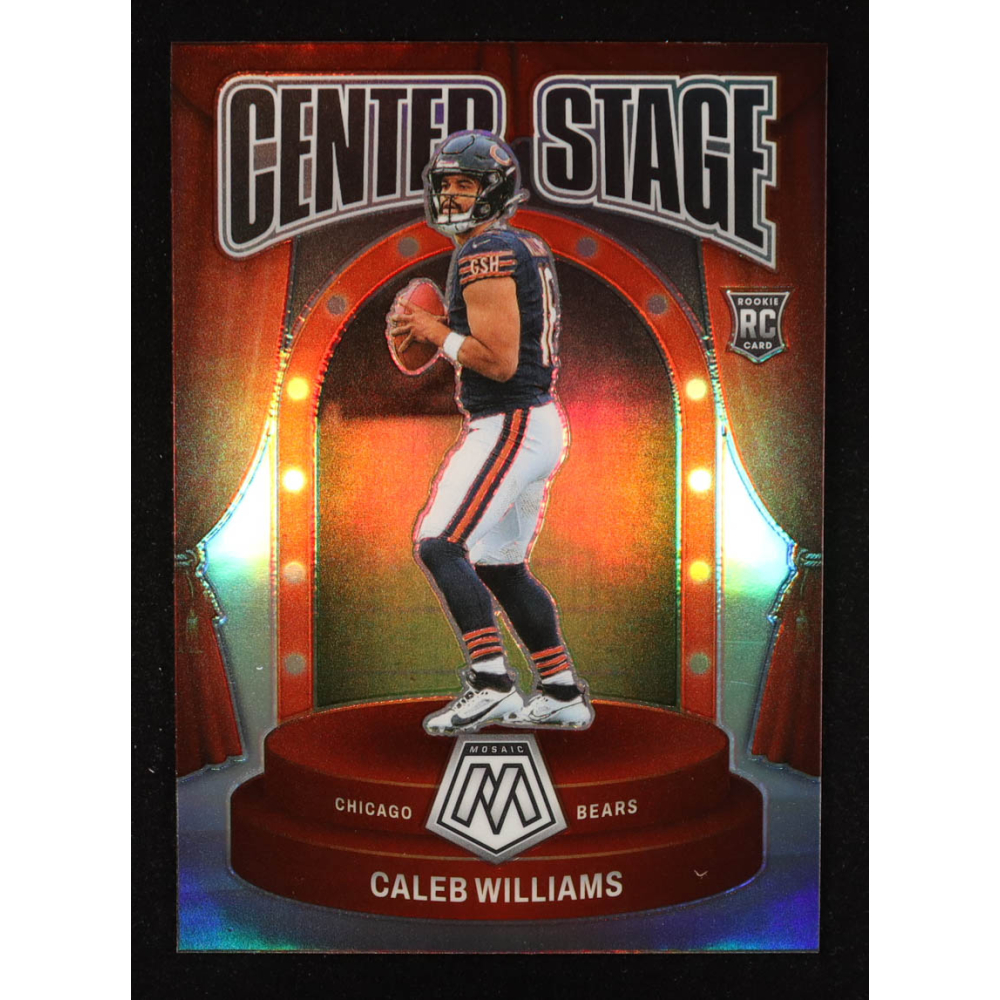 Caleb Williams 2024 Panini Mosaic Center Stage Silver #6 RC at PristineAuction.com